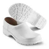 SIKA Komfort Unisex-Freizeitclogs, Schuhe mit breitem Holzfußbett, rutschfeste, stoßdämpfende PU-Sohle, Permair-Leder, strapazierfähige geschlossene Clogs für Arbeit und Alltagskomfort, Schwarz - 48 - 48 EU