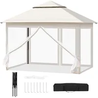 Woltu - Pavillon Gartenpavillon mit Moskitonetz Faltpavillon Partyzelt mit