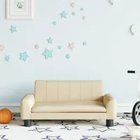 Kindersofa Creme 70x45x30 Cm Stoff