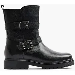 Leder Bikerboots - Damen - schwarz