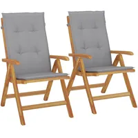 VidaXL Gartenstuhl 74,5 x 74,5 x 104 cm braun