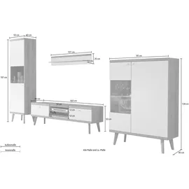 Home Affaire Wohnwand Merle, (Set, 4-St) braun