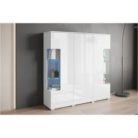 INOSIGN Highboard »Kenia«, Modernes Highboard, mit Glastüren, Breite 135 cm weiß