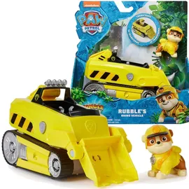 Spin Master PAW Patrol Jungle Pups – Nashorn-Fahrzeug mit Rubble-Figur (Basis Fahrzeug),