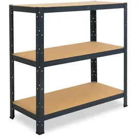 shelfplaza HOME 90x100x30 cm Schwerlastregal in anthrazit mit 3 Böden und 175 kg Traglast pro Boden