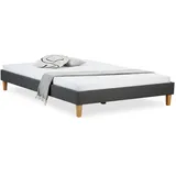 Homestyle4u Polsterbett mit Lattenrost 140x200 cm in Grau 1925