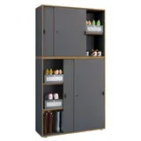 VCM Aktenschrank Schiebetüren Salia 5fach 100 cm