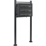 Wiltec 3er Briefkastenanlage Anthrazit