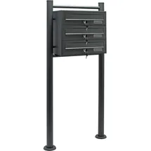 Wiltec 3er Briefkastenanlage Anthrazit