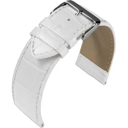 Eulit Kalbleder mit Krokoprägung Big Fashion 30mm" E50842830112" - wei