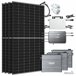 Offgridtec® Solar-Direct 5,76kWh 1920W HMS-2000-4T Solaranlage Full Black Hausnetz-Einspeisung - 10m HMS-Anschlusskabel - DTU-Lite-S