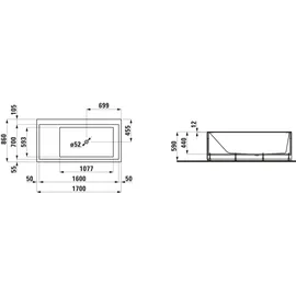 Laufen Rechteckbadewanne 86 x 170 cm (2233350006161)