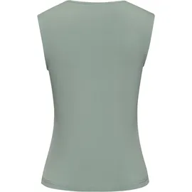LASCANA Tanktop LASCANA, Damen, Gr. 44/46, grün (salbeigrün), Jersey, Obermaterial: 95% Polyester, 5% Elasthan, unifarben, figurbetont hüftlang, eckiger Ausschnitt, Tops Tanktop, aus bügelfreiem Material, elegantes Basic-Top mit breiten Trägern, Topseller