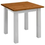 Boxxx Esstisch, Weiß, Bernstein, Holz, Kiefer, massiv, quadratisch, eckig, 78x78x78 cm, in verschiedenen Größen erhältlich, Esszimmer, Tische, Esstische, Esstische quadratisch