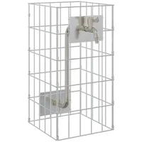 VidaXL Gabionensäule mit Wasserhahn 50x25x25 cm 304 Edelstahl