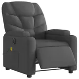 vidaXL Massagesessel Elektrisch 146 x 78 x 0 cm Dunkelgrau mit Vibrationsmassage