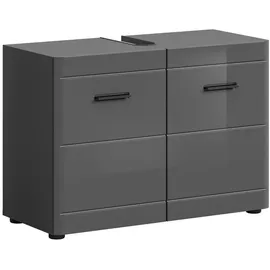Möbel Boss Waschbeckenunterschrank Soft 80 x 56 x 34 cm Grau Hochglanz