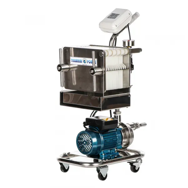 Tellarini CrystalPro Oil 10 - Pumpe mit Platten- und Schichtenfilter für Öl  - Edelstahlpumpe