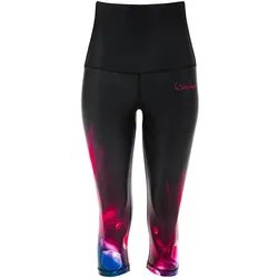 Leggings WINSHAPE "HWL202-Cosmic", Damen, Gr. S, Normalgrößen, schwarz (cosmic), 80% Polyester, 20% Elasthan, Hosen, Core-Stability-Bund mit Bauch-Weg-Effekt
