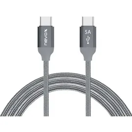 Nevox USB-C auf USB-C 1 m Grau/Silber