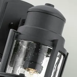Licht-Erlebnisse Wandaußenleuchte LERA Schwarz Kunststoff-Verbundwerkstoff Regenglas 1x E27 max. 60W LE57474