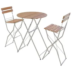 Lex Biergarten Set Biergartengarnitur Biergartenmöbel Hocker Tresenhocker Tisch 3tlg.