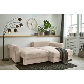 Sofa.de Ecksofa beidseitig montierbar Angelina klein ¦ creme ¦ Maße (cm): B: 255 H: 92 T: 185.0