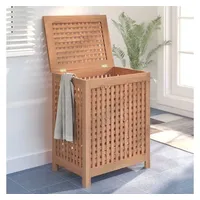 vidaXL Wäschebehälter 50x35x60 cm Massivholz Teak