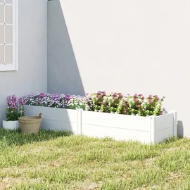 Outsunny Hochbeet 197 x 54 x 33 cm Weiß