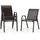 Costway Gartenstuhl 56 x 70 x 84 cm Braun/Schwarz 4 St.