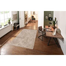 OTTO home Teppich Desner, Hochflor Teppiche, rechteckig, Höhe: 35 mm, Mikrofaser, weich, flauschig, Wohnzimmer, Schlafzimmer, Kinderzimmer beige 300 cm x 400 cm x 35 mm