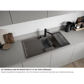 Blanco Adira 6 S links Einbau von Oben silgranit anthrazit Handbetätigung 1000 x 500 mm