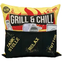 Hergo Creation Grill & Chill Dekokissen 43 x 15 x 43 cm Mehrfarbig