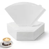Zyiphor 200 Stück Kaffeefilter Größe 2 U-Form Kaffeefilter Papier Kaffeefilter 2 Coffee Papierfilter Coffee Kegel Filterpapier Ungebleichte Coffee Filter Paper für Zuhause und Büro (Weiß)