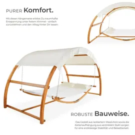 Tectake tectake® Hängematte Locarno für 2 Personen 328x160x171,5cm Teak