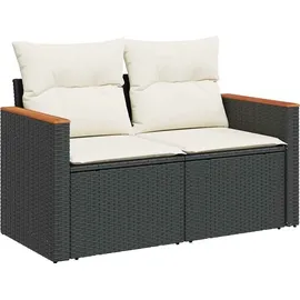 vidaXL Garten-Lounge-Set 9-tlg. schwarz
