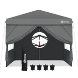 Sekey Pavillon 3x3 m mit 4 Seitenteile Faltpavillon Stabil Windfest Camping