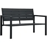 vidaXL Gartenbank 124 x 70 x 78 cm Schwarz