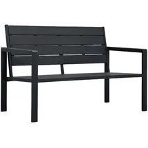 vidaXL Gartenbank 124 x 70 x 78 cm Schwarz