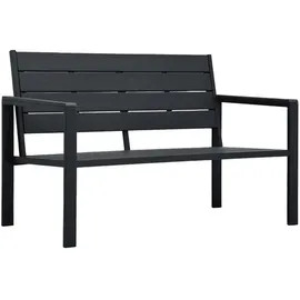 vidaXL Gartenbank 124 x 70 x 78 cm Schwarz