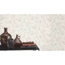 Rasch Textil Papiertapete mit Blättern 10 m x 0,53 m 0,53 kg beige 286069