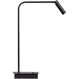 Beliani LED Schreibtischlampe Metall Schwarz mit Sockel Verstellbarer Schirm Büroleuchte Arbeitszimmer Modern