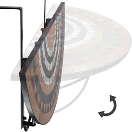 Tectake Balkontisch 75 x 65 x 62 cm