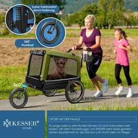 Kesser Hundeanhänger Boxer 3-in-1 Hundebuggy & Jogger khaki