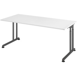 HAMMERBACHER Schreibtisch »Z-Line« 180 cm Gestell graphitfarben weiß, 180x82x80 cm