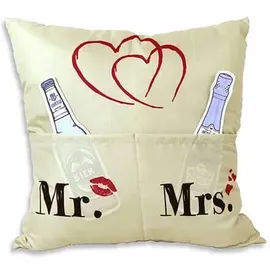 Hergo Mr. & Mrs. Kissen 40 x 40 cm Beige