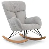 Schaukelsessel Eide Stoff Grau Hellgrau
