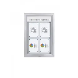 Schaukasten Premium BT46 Outdoor LED 2x2 DIN A4 (Außenformat: 585x760mm)