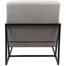 Svita CHRIS Loungestuhl Cocktailsessel Polsterstuhl mit Armlehne Grau