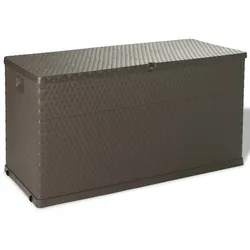 Garten-Aufbewahrungsbox Braun 120x56x63 cm PP Rattan